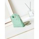 Fake Chanel 31 Mini Shopping Bag Chain Clutch Shiny AS3656 Light Green Replica