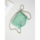 Fake Chanel 31 Mini Shopping Bag Chain Clutch Shiny AS3656 Light Green Replica