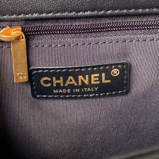 Fake Chanel 24p Hobo Hip Messenger Bag As4668 Black Replica