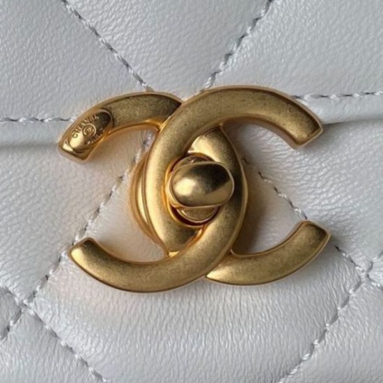 Replica Chanel 24A Pearl Letter Chain Bag AS5011 White