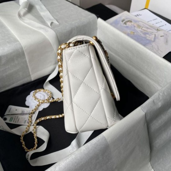Replica Chanel 24A Pearl Letter Chain Bag AS5011 White