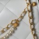 Replica Chanel 24A Pearl Letter Chain Bag AS5011 White