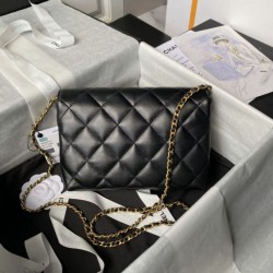Replica Chanel 24A Pearl Letter Chain Bag AS5011 Black