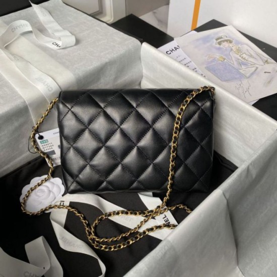 Replica Chanel 24A Pearl Letter Chain Bag AS5011 Black