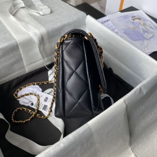 Replica Chanel 24A Pearl Letter Chain Bag AS5011 Black