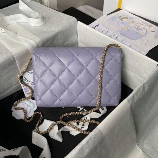 Replica Chanel 24A Pearl Letter Chain Bag AS5011 Purple