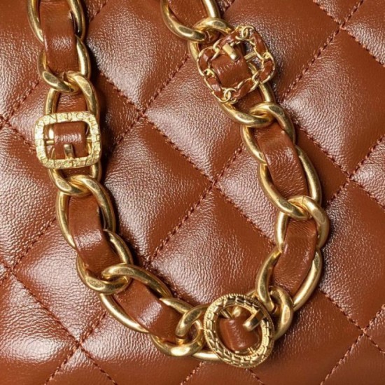 Fake Chanel Mini Flap Bag With Top Handle AS4992 Orange Replica