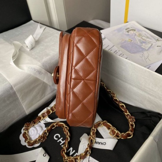 Fake Chanel Mini Flap Bag With Top Handle AS4992 Orange Replica