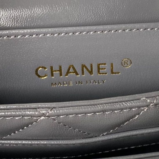 Replica Chanel Mini Flap Bag With Top Handle AS4992 Gray