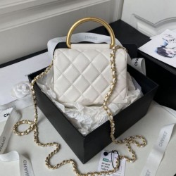 Replica Chanel Mini Top Handle Bag AP3485 White