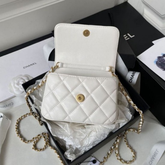Replica Chanel Mini Top Handle Bag AP3485 White