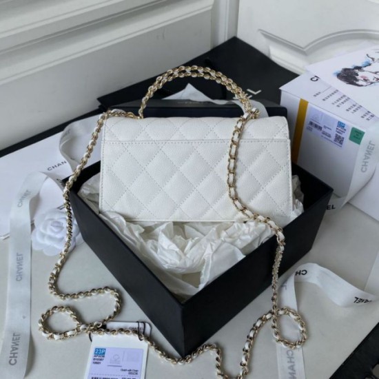 Replica Chanel Mini Top Handle Bag AP3238 White