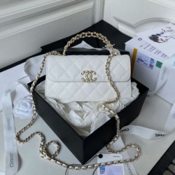 Replica Chanel Mini Top Handle Bag AP3238 White