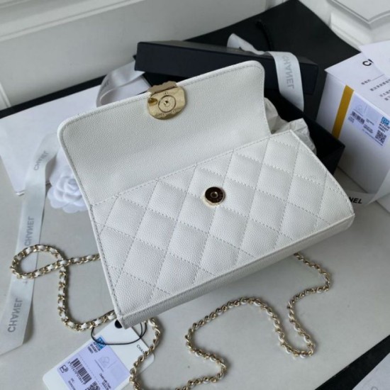 Replica Chanel Mini Top Handle Bag AP3238 White