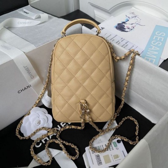 Replica Chanel Mini Backpack AP3753 Apricot