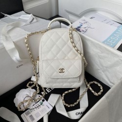 Fake Chanel Mini Backpack AP3753 White Replica
