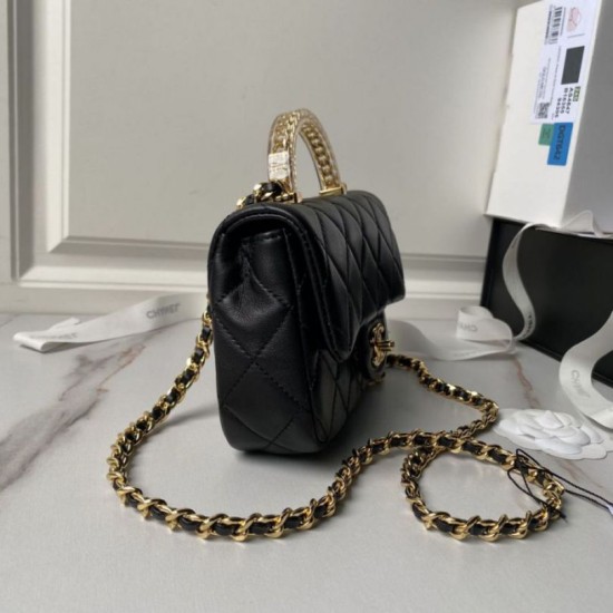 Fake Chanel Mini flap bag with top handle AS4847 Replica