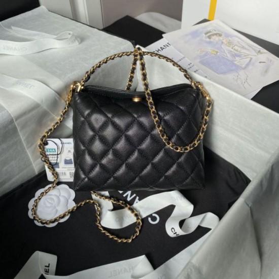 Replica Chanel Handle Hobo Handbag AP4066 Black
