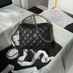 Replica Chanel Handle Hobo Handbag AP4066 Black