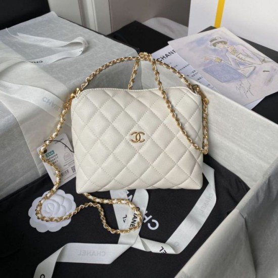 Replica Chanel Handle Hobo Handbag AP4066 White