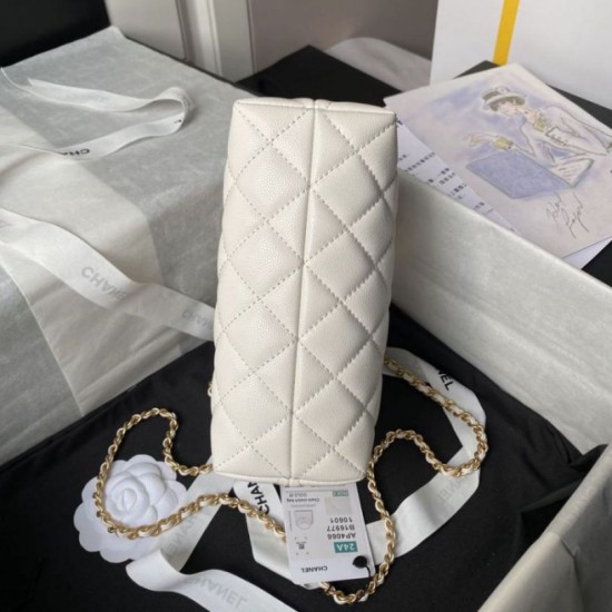 Replica Chanel Handle Hobo Handbag AP4066 White