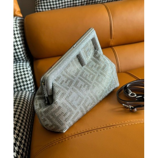 Replica Fendi First Small Bag 8BP129 Silver Fake Fendi First Small Bag 8BP129 Silver Replica