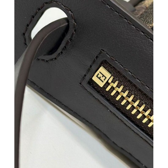 Fake Fendi Simply Fendi Medium 8BR829 Dark Coffee Replica Replica Fendi Simply Fendi Medium 8BR829 Dark Coffee