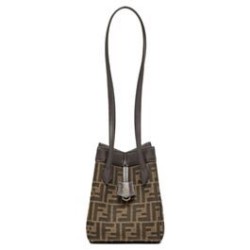 Fake Fendi Origami Mini 8BS083 Dark Coffee Replica