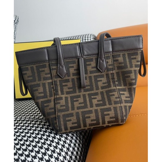 Fake Fendi Origami Mini 8BS083 Dark Coffee Replica Fake Fendi Origami Mini 8BS083 Dark Coffee Replica