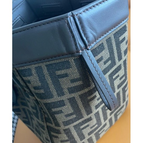 Fake Fendi Origami Mini 8BS083 Dark Coffee Replica Fake Fendi Origami Mini 8BS083 Dark Coffee Replica