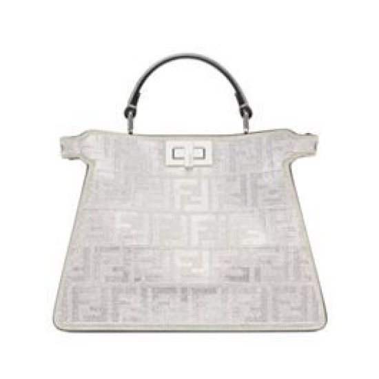 Replica Fendi Peekaboo ISeeU Small 8BN327 Silver Replica Fendi Peekaboo ISeeU Small 8BN327 Silver