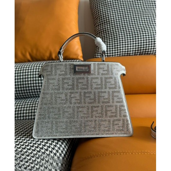 Replica Fendi Peekaboo ISeeU Small 8BN327 Silver Replica Fendi Peekaboo ISeeU Small 8BN327 Silver