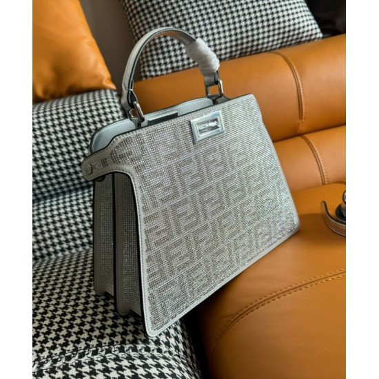 Replica Fendi Peekaboo ISeeU Small 8BN327 Silver Replica Fendi Peekaboo ISeeU Small 8BN327 Silver