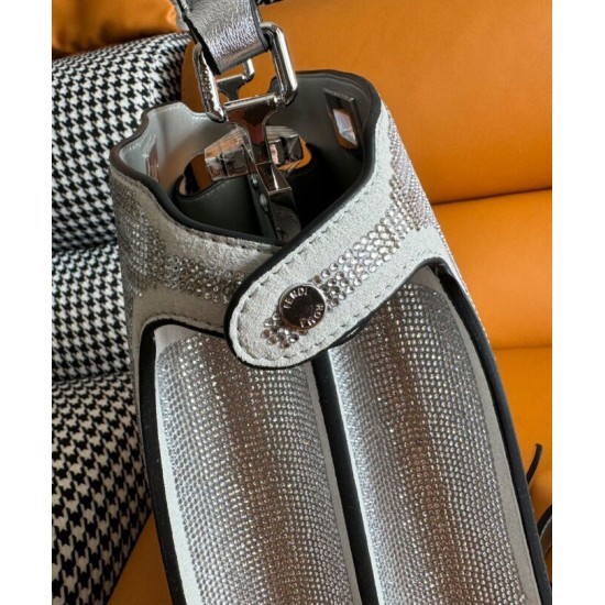 Replica Fendi Peekaboo ISeeU Small 8BN327 Silver Replica Fendi Peekaboo ISeeU Small 8BN327 Silver