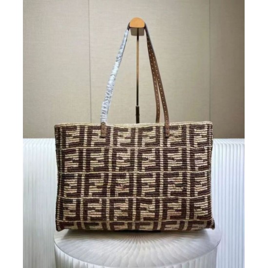 Replica Fendi Large Roll 8BH425 Coffee Fake Fendi Large Roll 8BH425 Coffee Replica