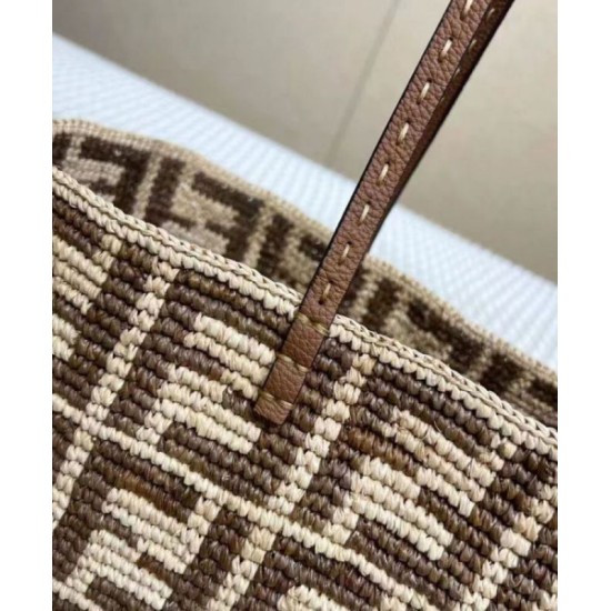 Replica Fendi Large Roll 8BH425 Coffee Fake Fendi Large Roll 8BH425 Coffee Replica