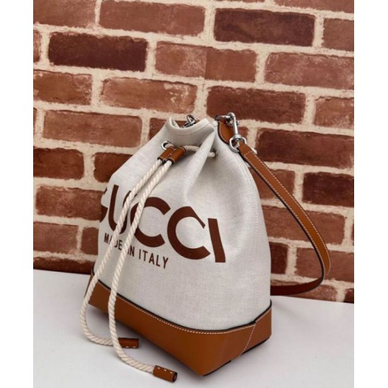 Fake Gucci Small Shoulder Bag With Gucci Print 772856 Coffee Replica