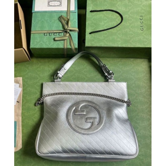 Replica Gucci Blondie Medium Tote Bag 751516 Silver Replica Gucci Blondie Medium Tote Bag 751516 Silver