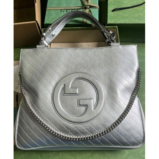 Replica Gucci Blondie Medium Tote Bag 751516 Silver Replica Gucci Blondie Medium Tote Bag 751516 Silver