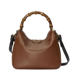 Fake Gucci Diana small bamboo shoulder bag Coffee Replica