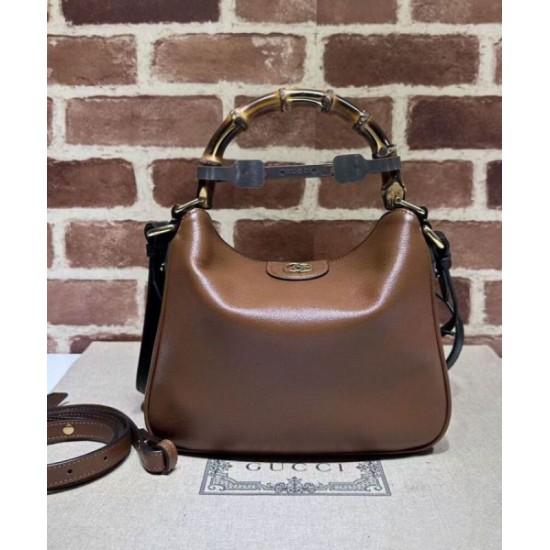 Fake Gucci Diana small bamboo shoulder bag Coffee Replica Fake Gucci Diana small bamboo shoulder bag Coffee Replica