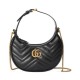 Replica Gucci GG Marmont A mini bag in the shape of a half-moon Black Replica Gucci GG Marmont A mini bag in the shape of a half-moon Black