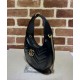 Replica Gucci GG Marmont A mini bag in the shape of a half-moon Black Replica Gucci GG Marmont A mini bag in the shape of a half-moon Black