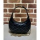 Replica Gucci GG Marmont A mini bag in the shape of a half-moon Black Replica Gucci GG Marmont A mini bag in the shape of a half-moon Black