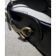 Replica Gucci GG Marmont A mini bag in the shape of a half-moon Black Replica Gucci GG Marmont A mini bag in the shape of a half-moon Black