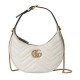 Replica Gucci GG Marmont A mini bag in the shape of a half-moon White Replica Gucci GG Marmont A mini bag in the shape of a half-moon White