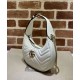 Replica Gucci GG Marmont A mini bag in the shape of a half-moon White Replica Gucci GG Marmont A mini bag in the shape of a half-moon White