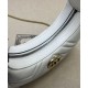 Replica Gucci GG Marmont A mini bag in the shape of a half-moon White Replica Gucci GG Marmont A mini bag in the shape of a half-moon White