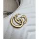 Replica Gucci GG Marmont A mini bag in the shape of a half-moon White Replica Gucci GG Marmont A mini bag in the shape of a half-moon White
