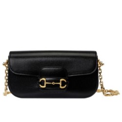 Replica Gucci Horsebit 1955 Small Shoulder Bag 735178 Black